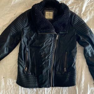 Abercrombie fake leather bomber/biker jacket.